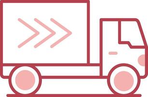 Delivery Truck Solid Two Color Icon vector