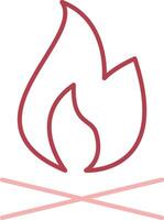 Fire Solid Two Color Icon vector