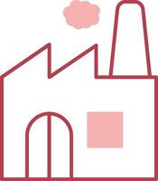 Factory Solid Two Color Icon vector