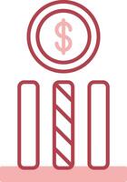 Dollar Solid Two Color Icon vector