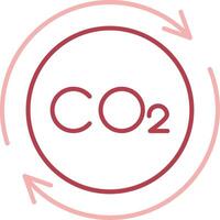 Carbon Cycle Solid Two Color Icon vector