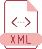 Xml Solid Two Color Icon vector
