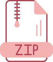 Zip Solid Two Color Icon vector