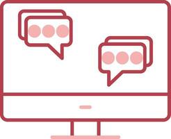 Chat Solid Two Color Icon vector