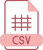 Csv Solid Two Color Icon vector