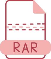 Rar Solid Two Color Icon vector