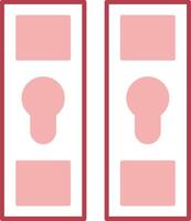 Locker Solid Two Color Icon vector