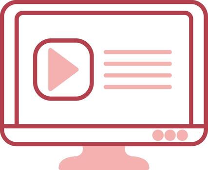 tutorial sólido dos color icono vector