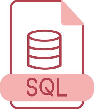Sql Solid Two Color Icon vector