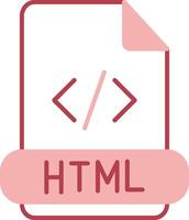 html sólido dos color icono vector