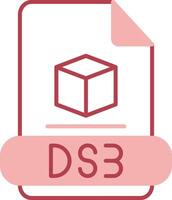 3ds Solid Two Color Icon vector