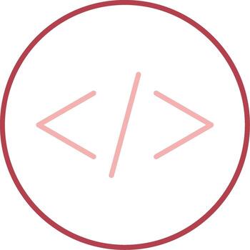 codificación sólido dos color icono vector