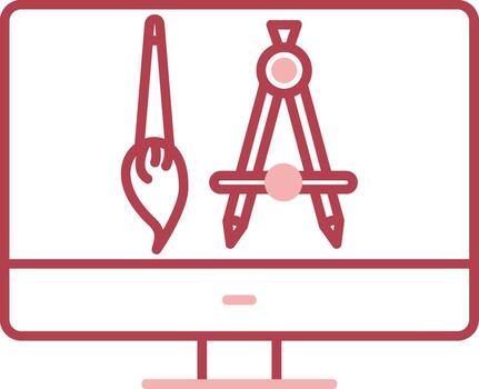 Compass Solid Two Color Icon vector