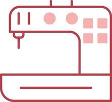 Sewing Machine Solid Two Color Icon vector