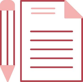 Document Solid Two Color Icon vector