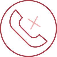 Missed Call Solid Two Color Icon vector