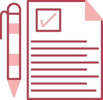 Document Solid Two Color Icon vector