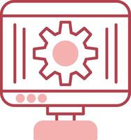 Monitor Solid Two Color Icon vector