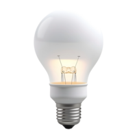 AI generated 3D Rendering of a Neon Electricity Bulb on Transparent Background - Ai Generated png