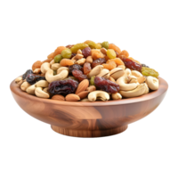 AI generated Dry Fruits in a Bowl on Transparent background - Ai Generated png