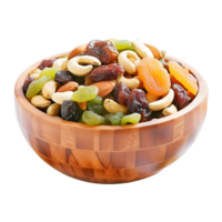 AI generated Dry Fruits in a Bowl on Transparent background - Ai Generated png