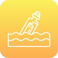 Message In A Bottle Vector Icon