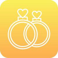 Wedding Rings Vector Icon