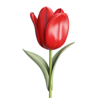 AI generated Red Flower on Transparent background - Ai Generated png