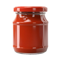 ai généré rouge ketchup pot sur transparent Contexte - ai généré png