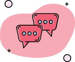 Speech bubbles Slipped Icon vector