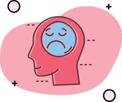 Sadness Slipped Icon vector