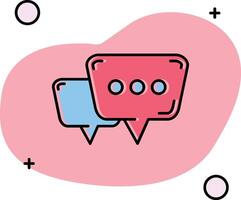 Chat bubbles Slipped Icon vector