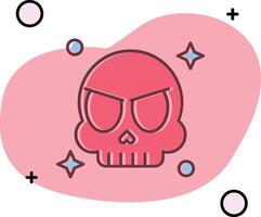 Skull Slipped Icon vector