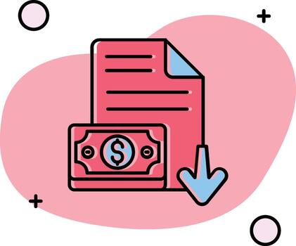 Decrease Slipped Icon vector
