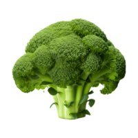 ai gegenereerd 3d renderen van een groen broccoli Aan transparant achtergrond - ai gegenereerd png