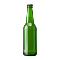 AI generated 3D Rendering of a Empty Green Glass Bottle on Transparent Background - Ai Generated png