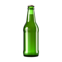 AI generated 3D Rendering of a Empty Green Glass Bottle on Transparent Background - Ai Generated png