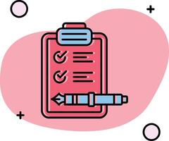 Check list Slipped Icon vector