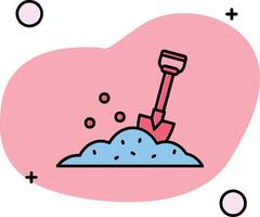 Shovel Slipped Icon vector