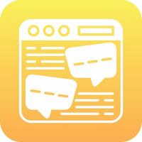 Browser Chat Vector Icon