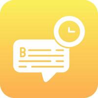 Chat Time Vector Icon