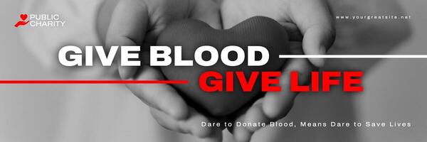 Give Blood, Give Life Twitter Banner template