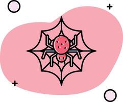 Spider web Slipped Icon vector