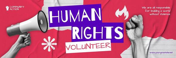 Human Right Volunteer Twitter Header template