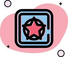 Star Slipped Icon vector