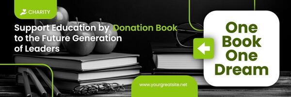 Donation Book Twitter Banner template