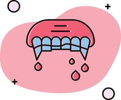 Teeth Slipped Icon vector