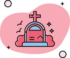 Grave Slipped Icon vector