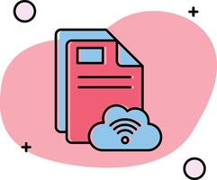 Cloud Slipped Icon vector