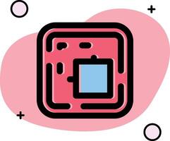 Bring to front Slipped Icon vector